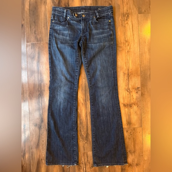 Citizens Of Humanity Denim - Citizens of Humanity Flare Jeans Size 29 Dark Wash Y2K Pocket Detail